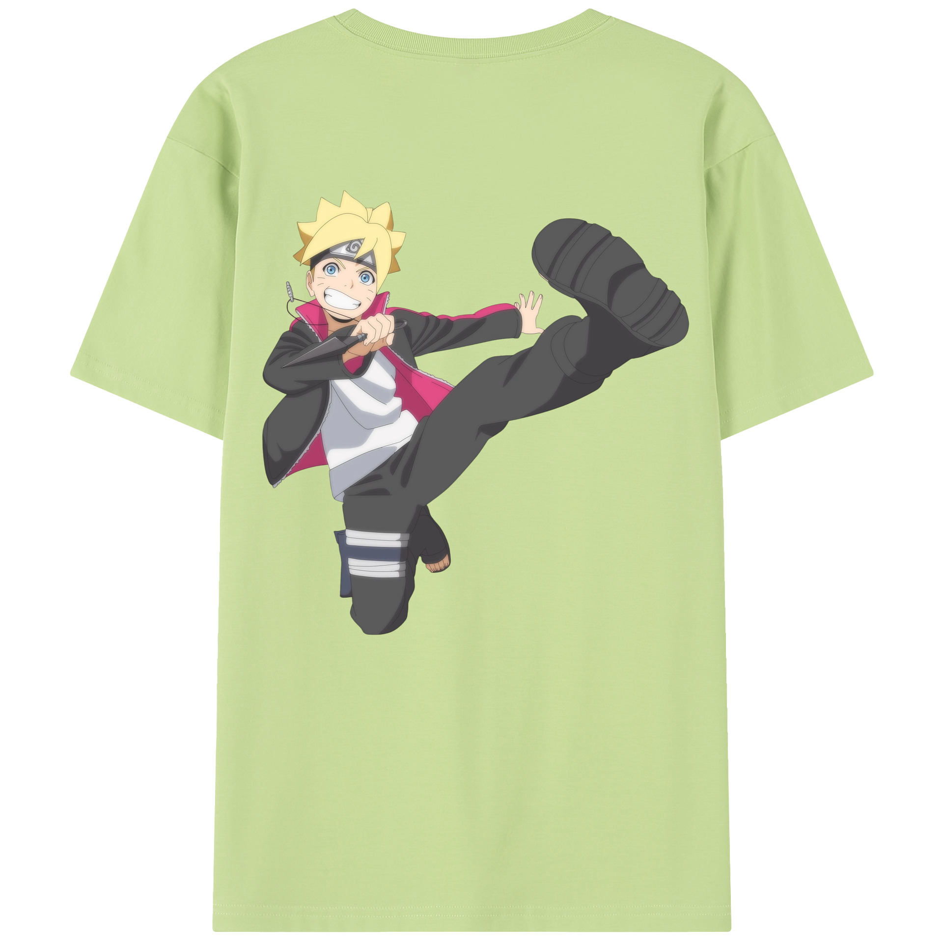 （画像用） NARUTO -ナルト- うずまき ボルト Uzumaki Boruto 綿100％半袖Tシャツ（背面プリント）